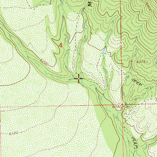 Topographic Map of Minton Canyon, NM