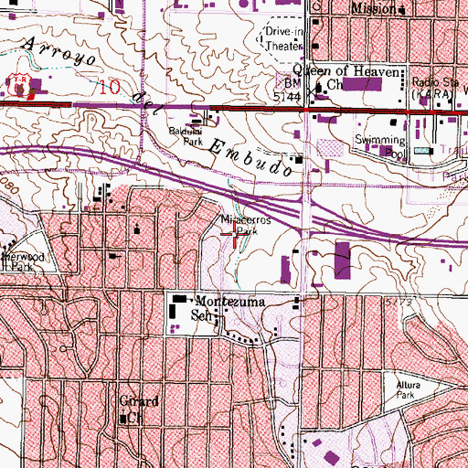 Topographic Map of Urban Forest, NM