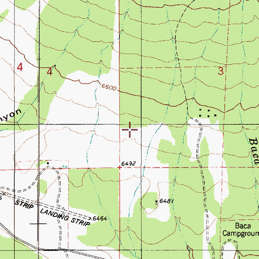 Topographic Map of Mitten Bar Ranch, NM