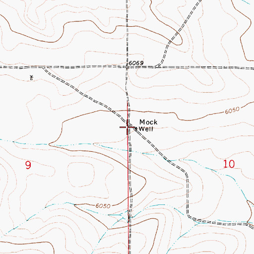 Topographic Map of Mock Well, NM