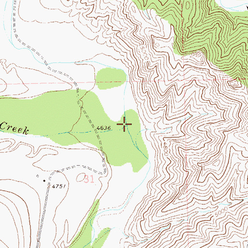 Topographic Map of Mogollon Creek, NM