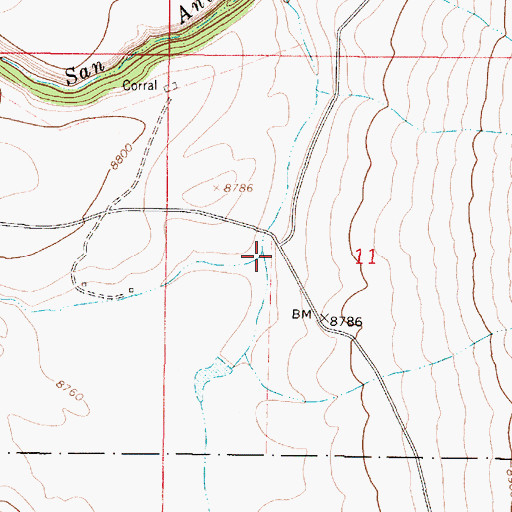 Topographic Map of Montoya Canyon, NM
