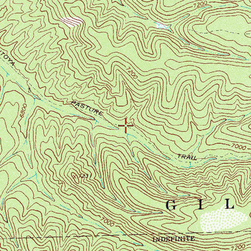 Topographic Map of Montoya Pasture Trail, NM