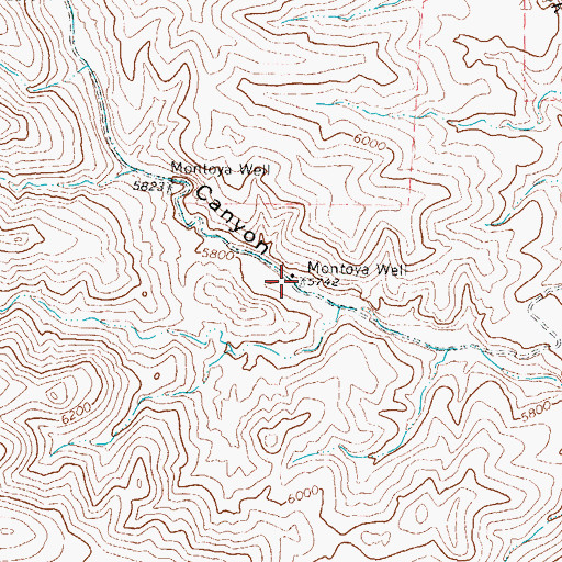 Topographic Map of Montoya Well, NM
