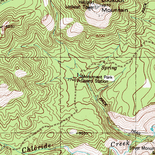 Topographic Map of Monument Park Guard Station, NM