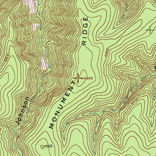 Topographic Map of Monument Ridge, NM