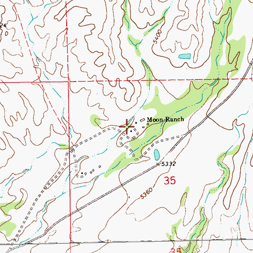 Topographic Map of Moon Ranch, NM