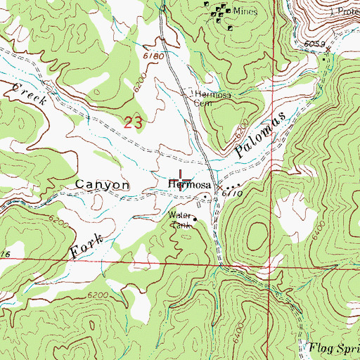 Topographic Map of Morgan Creek, NM