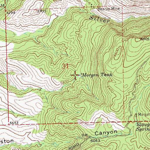 Topographic Map of Morgan Tank, NM