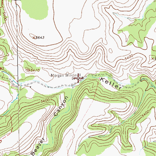Topographic Map of Morgan Windmill, NM