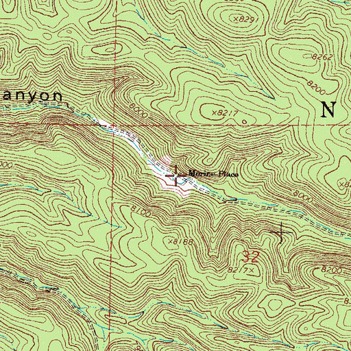 Topographic Map of Morine Place, NM