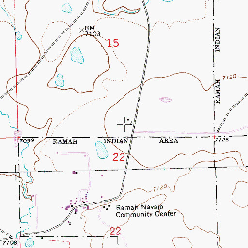Topographic Map of Morman Church, NM