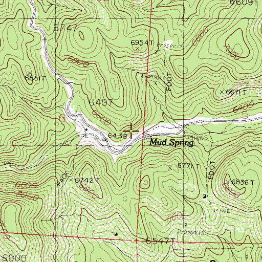 Topographic Map of Mud Spring, NM