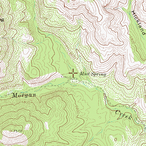 Topographic Map of Mud Spring, NM