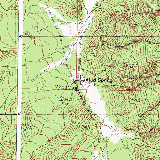 Topographic Map of Mud Spring, NM