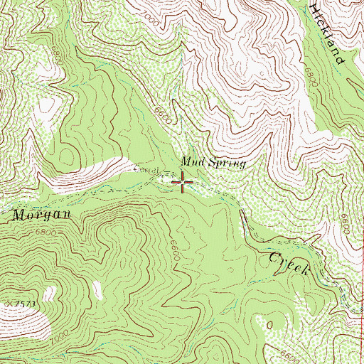 Topographic Map of Mud Spring Canyon, NM