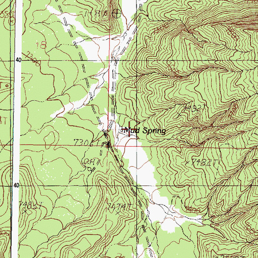 Topographic Map of Mud Spring Station, NM
