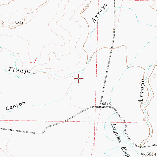 Topographic Map of Mulatto Canyon, NM