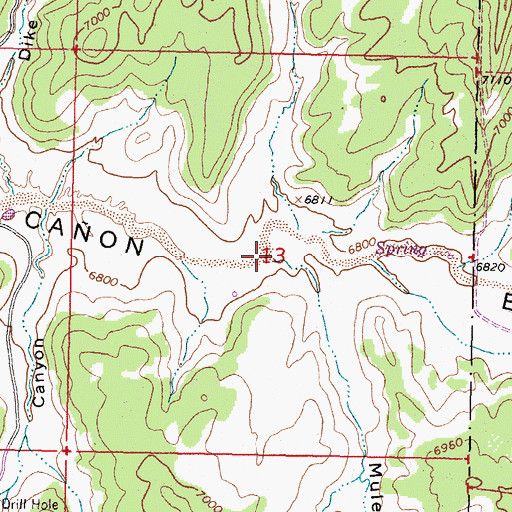 Topographic Map of Mule Canyon, NM