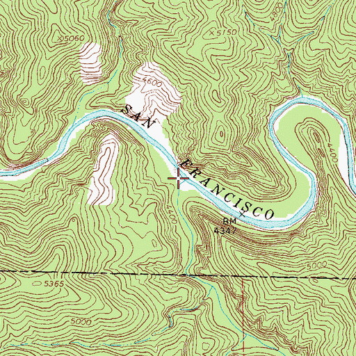 Topographic Map of Mule Creek, NM