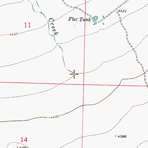 Topographic Map of Mule Springs Creek, NM