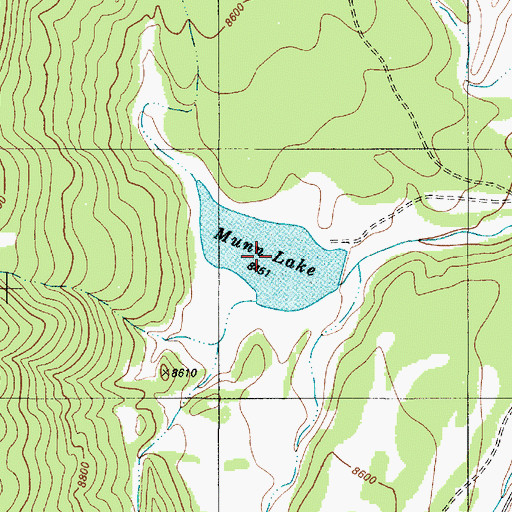 Topographic Map of Munn Lake, NM