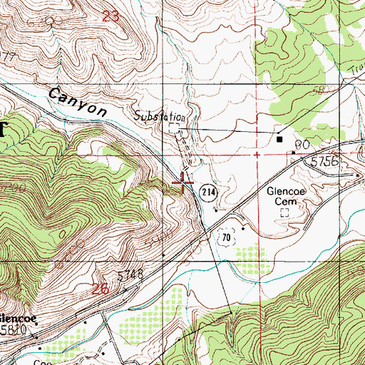 Topographic Map of Muoz Canyon, NM