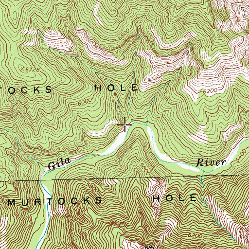 Topographic Map of Murtocks Hole, NM