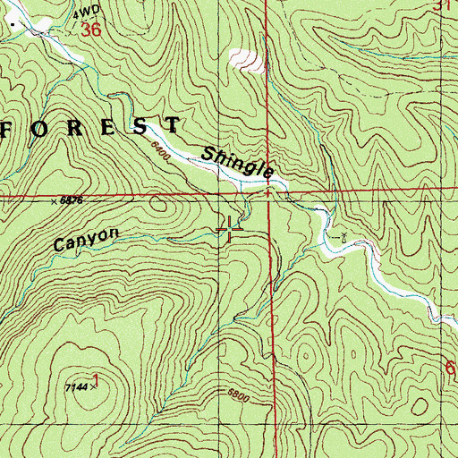 Topographic Map of Myers Canyon, NM