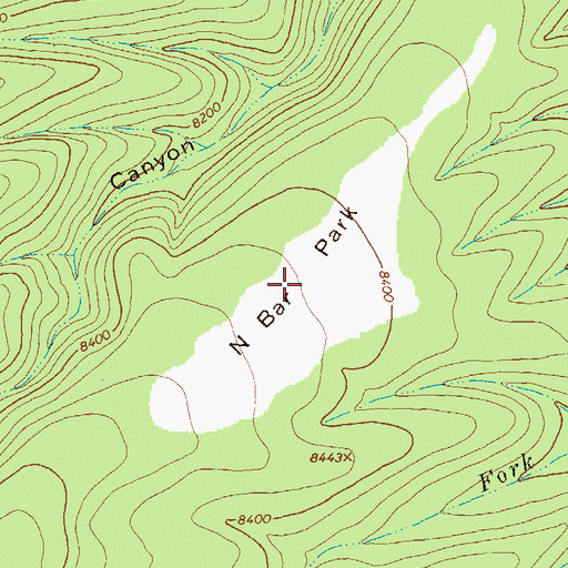 Topographic Map of N Bar Park, NM