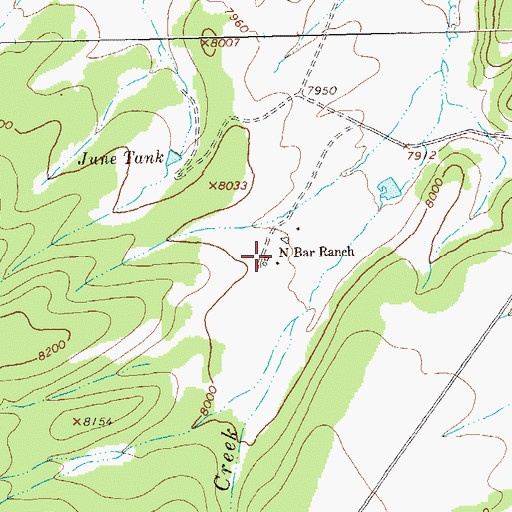 Topographic Map of N Bar Ranch, NM