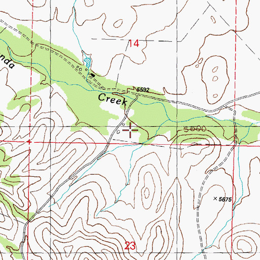 Topographic Map of N Latham Ranch, NM