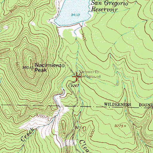 Topographic Map of Nacimiento Campground, NM