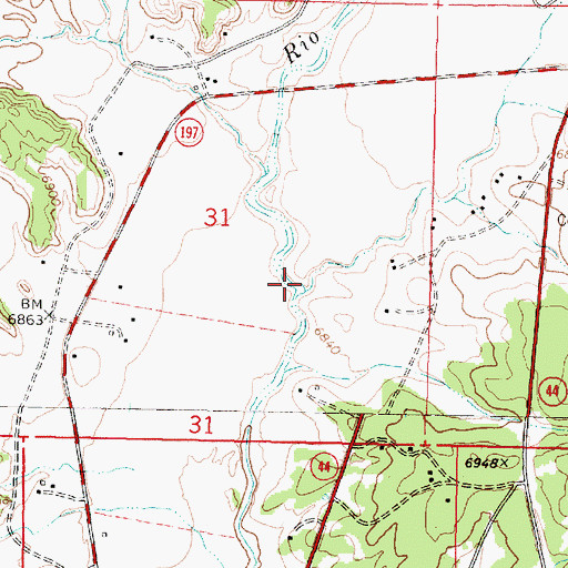 Topographic Map of Nacimiento Creek, NM