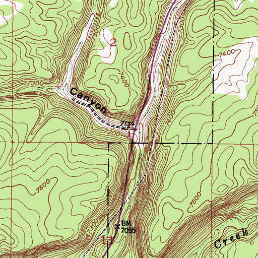 Topographic Map of Navajo Canyon, NM