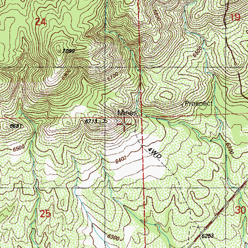 Topographic Map of Neglected Mine, NM