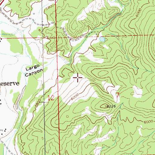 Topographic Map of Negrito Creek, NM