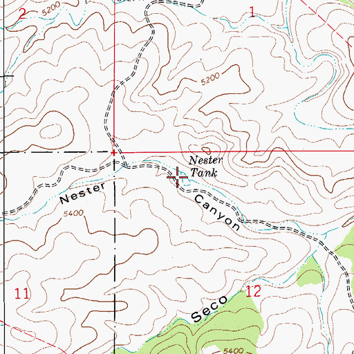 Topographic Map of Nester Tank, NM