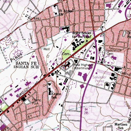 Topographic Map of New Mexico State Highway Department, NM