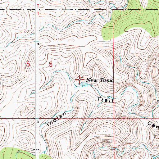 Topographic Map of New Tank, NM