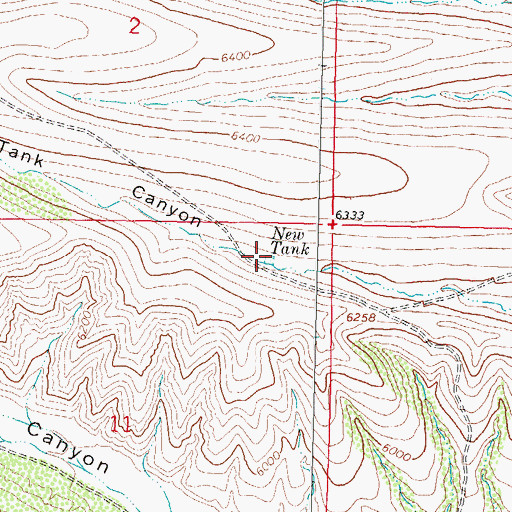 Topographic Map of New Tank, NM