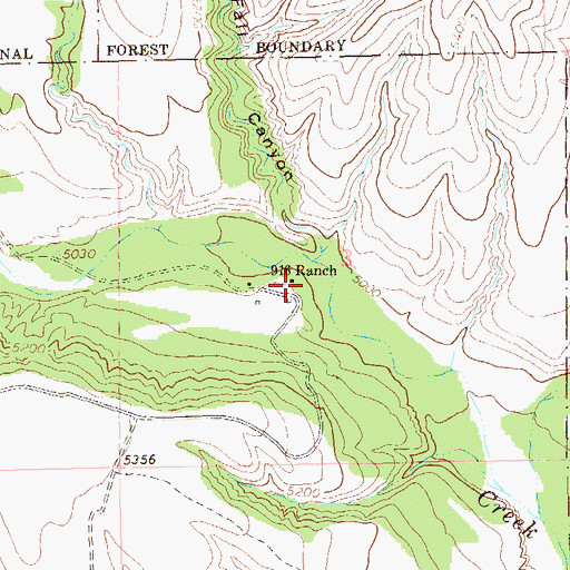 Topographic Map of Nine Hundred Sixteen Ranch, NM