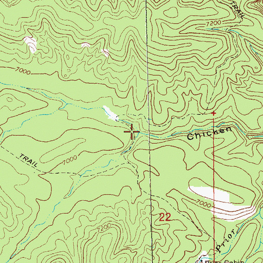 Topographic Map of No Name Canyon, NM