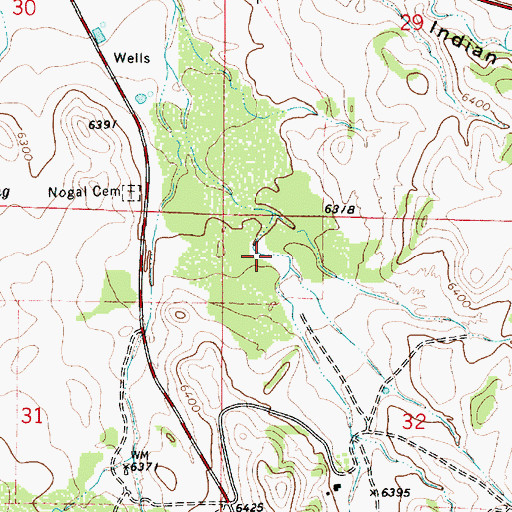 Topographic Map of Nogal Canyon, NM
