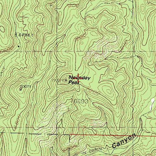 Topographic Map of Noonday Peak, NM