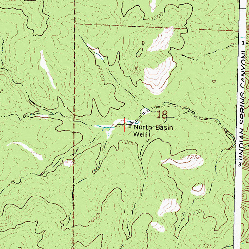 Topographic Map of North Basin Well, NM