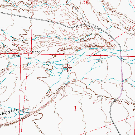 Topographic Map of North Canyon, NM