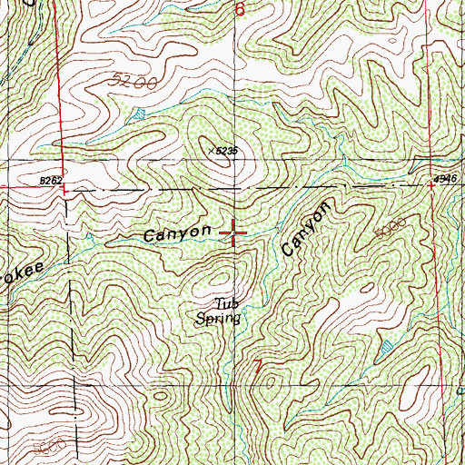 Topographic Map of North Cherokee Canyon, NM