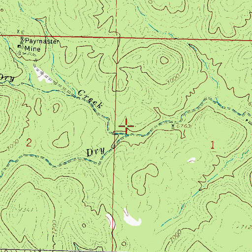 Topographic Map of North Dry Creek, NM