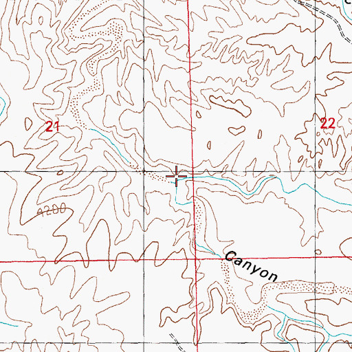 Topographic Map of North Fork Corral Canyon, NM